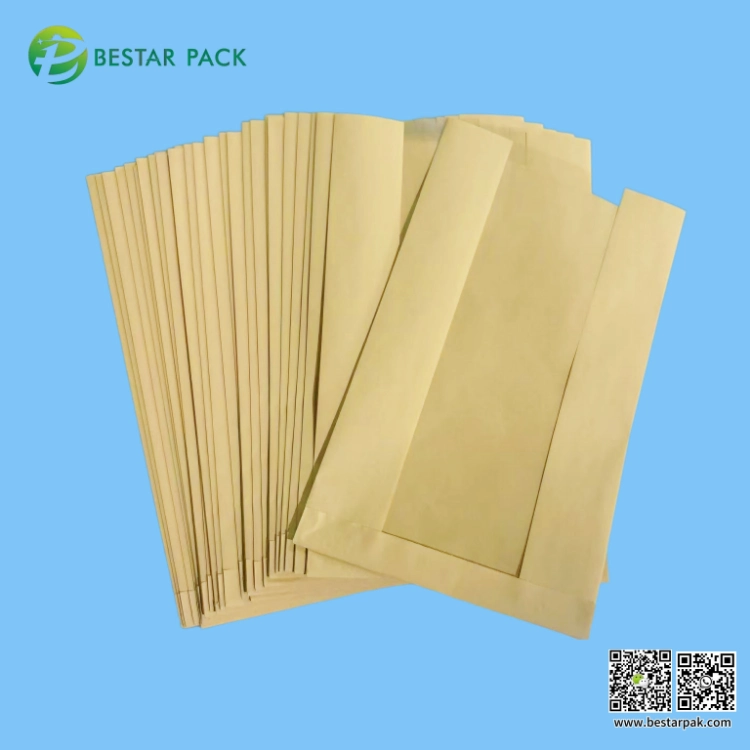 Customized Plain Brown Bakery Paper Bag with Window